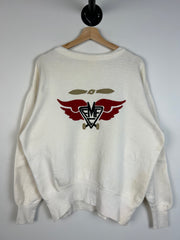 Vintage 50's Fruit Of The Loom Single V Biker White Crewneck