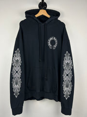 Chrome Hearts Floral Horseshoe Black Hoodie