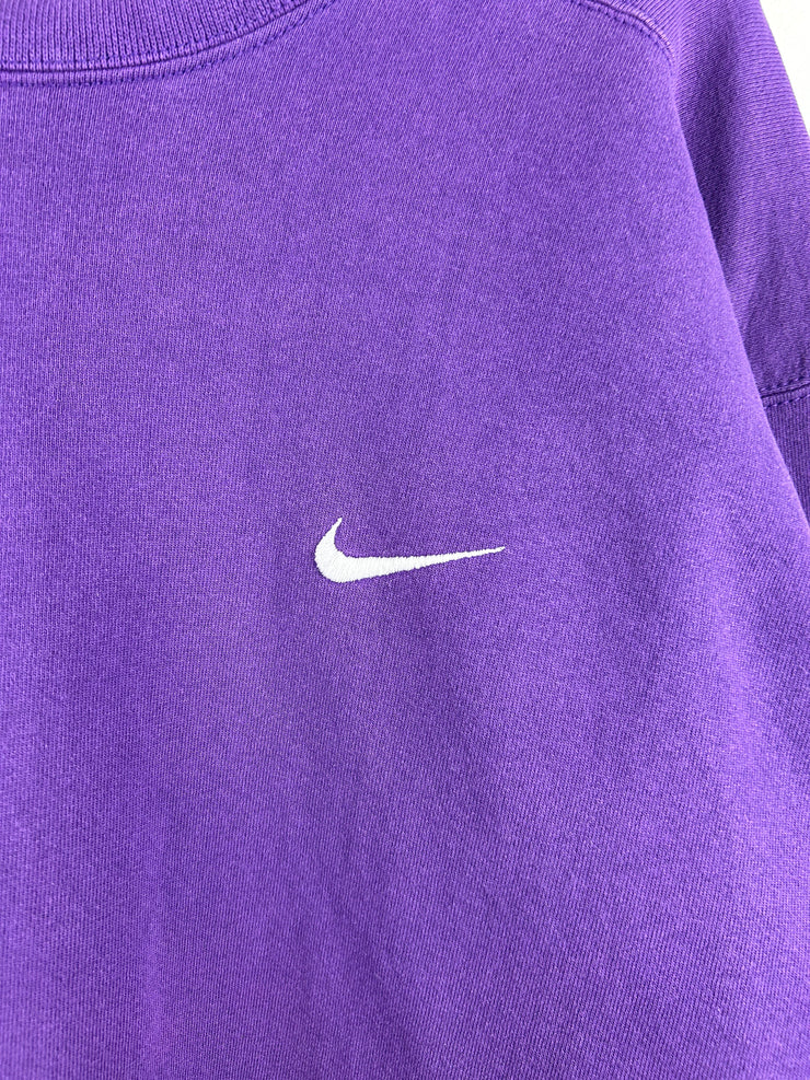 Vintage 90s Nike Mini Swoosh Purple Crewneck