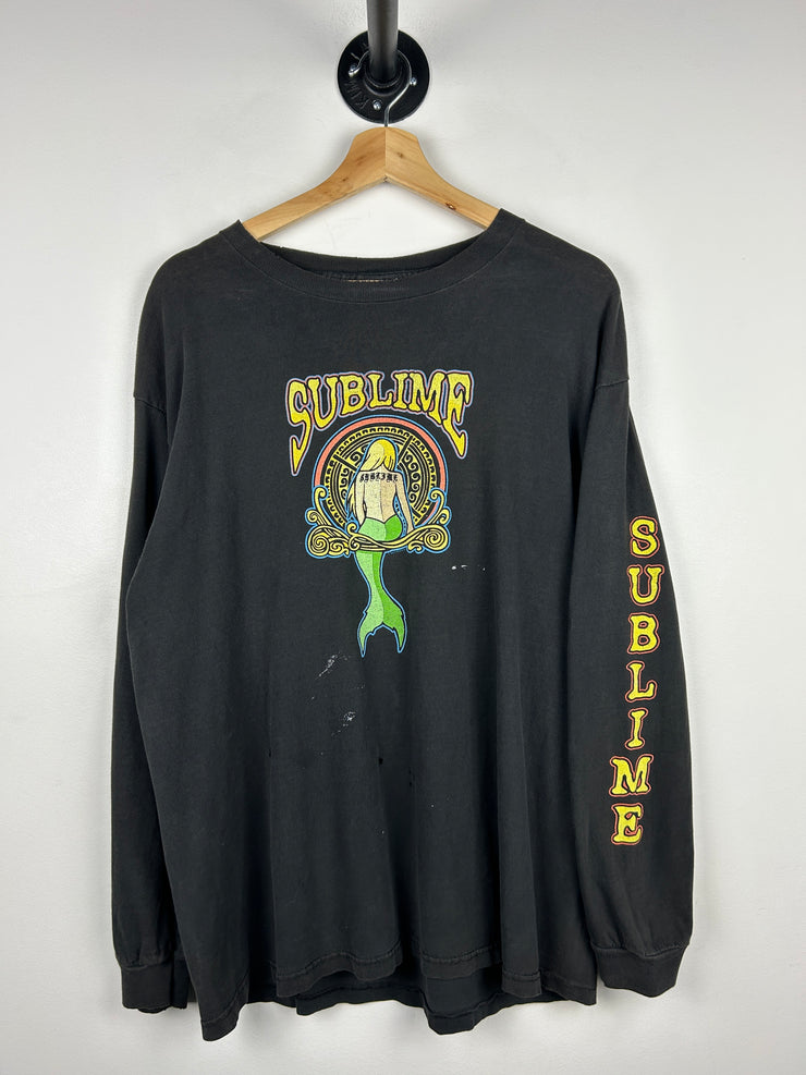 Vintage 2004 Sublime Mermaid Spellout Black Long Sleeve