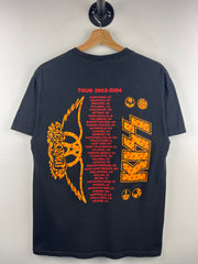 Vintage 2004 Kiss Aerosmith Tour Black Tee