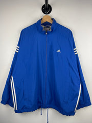 Vintage 90s Adidas 3 Stripe Blue Windbreaker