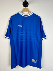 Vintage 90's Umbro Blue Soccer Jersey