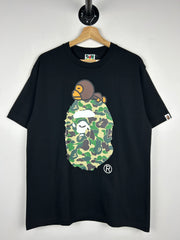 Bape Baby Milo Ape Head Black & Green Tee