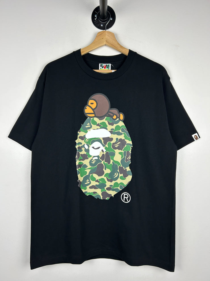Bape Baby Milo Ape Head Black & Green Tee