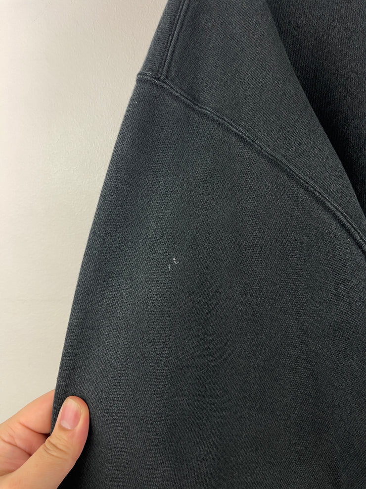 Vintage 90s Champion Spellout Embroidered Black Crewneck