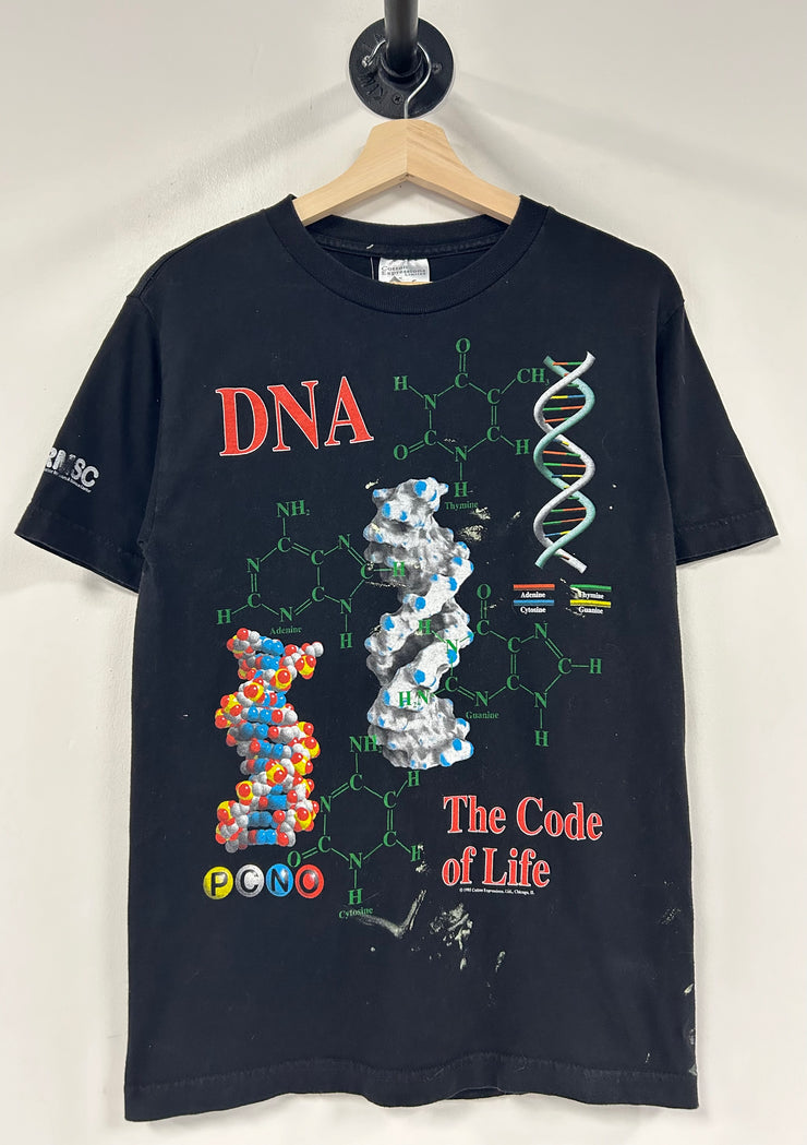 Vintage 1995 The Code Of Life DNA Black Tee