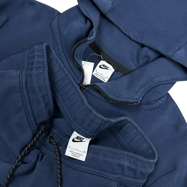 Nike Tech Fleece Navy Zip Up Hoodie & Sweatpants Set