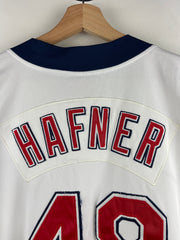 Vintage MLB Nike Cleveland Indians Hafner White Baseball Jersey