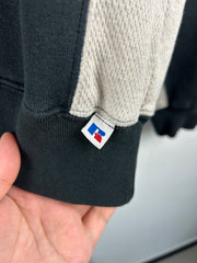 Vintage 90s Russell Athletic Colour Block Black & Grey Crewneck
