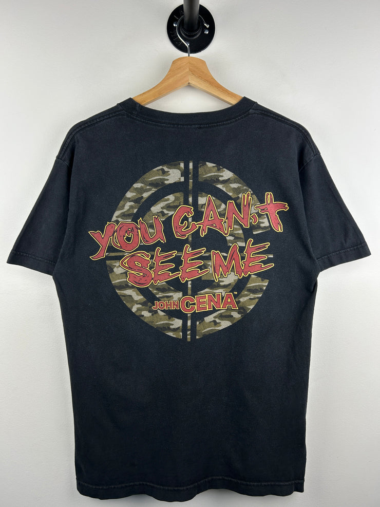 Vintage WWE John Cena You Cant See Me Black Tee