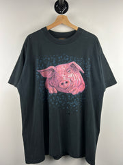 Vintage 90s Marlin Tease Pig Black Tee