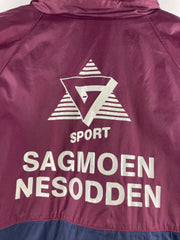 Vintage 80s Adidas Nesodden 3 Stripe Navy & Burgundy Parka Jacket