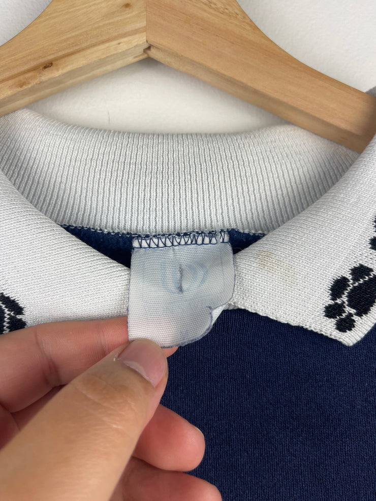 Vintage 90s Penn State Nittany Lions Bear Print Collared Navy Crewneck