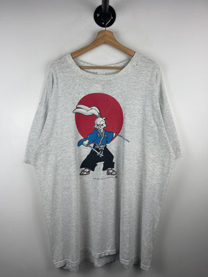 Vintage 90s Comic Images Usagi Yojimbo Stan Sakai Anime Grey Tee