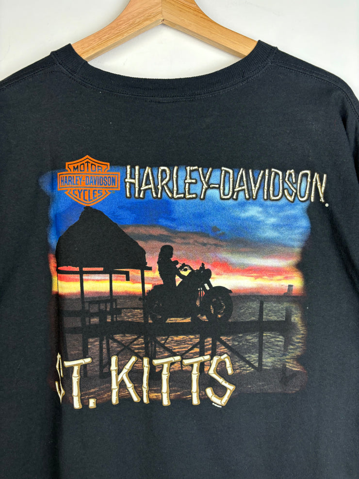 Vintage Harley Davidson St. Kitts Black Tee