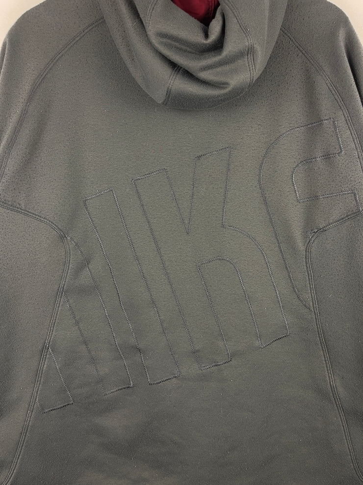 Vintage Nike Swoosh Spellout Grey & Red Reversible Hooded Jacket
