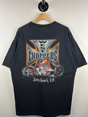 Vintage West Coast Choppers Long Beach Orange & Black Tee