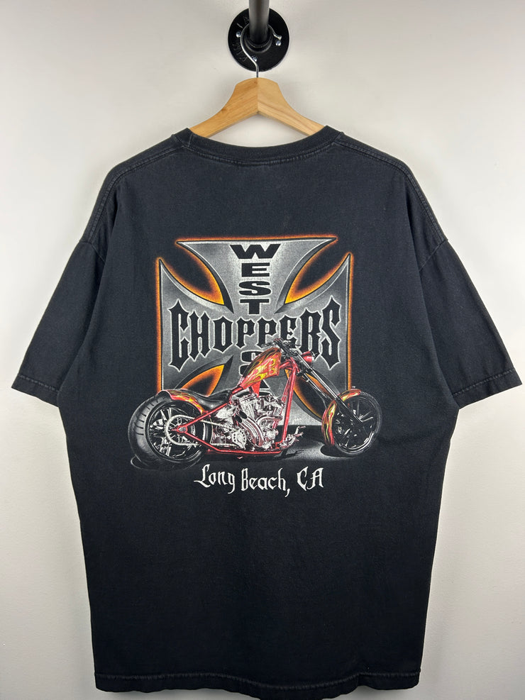 Vintage West Coast Choppers Long Beach Orange & Black Tee