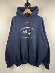 Vintage NFL New England Patriots Football Navy Hoodie