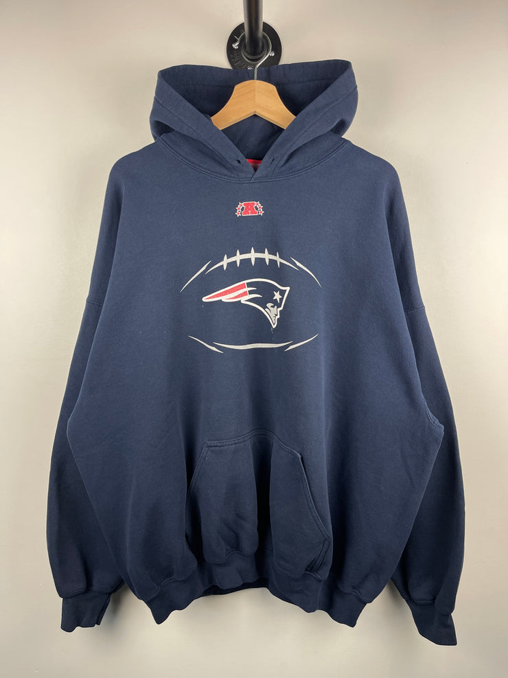 Vintage NFL New England Patriots Football Navy Hoodie
