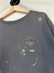 Vintage 90's L.L. Bean Paint Splattered Grey Tee