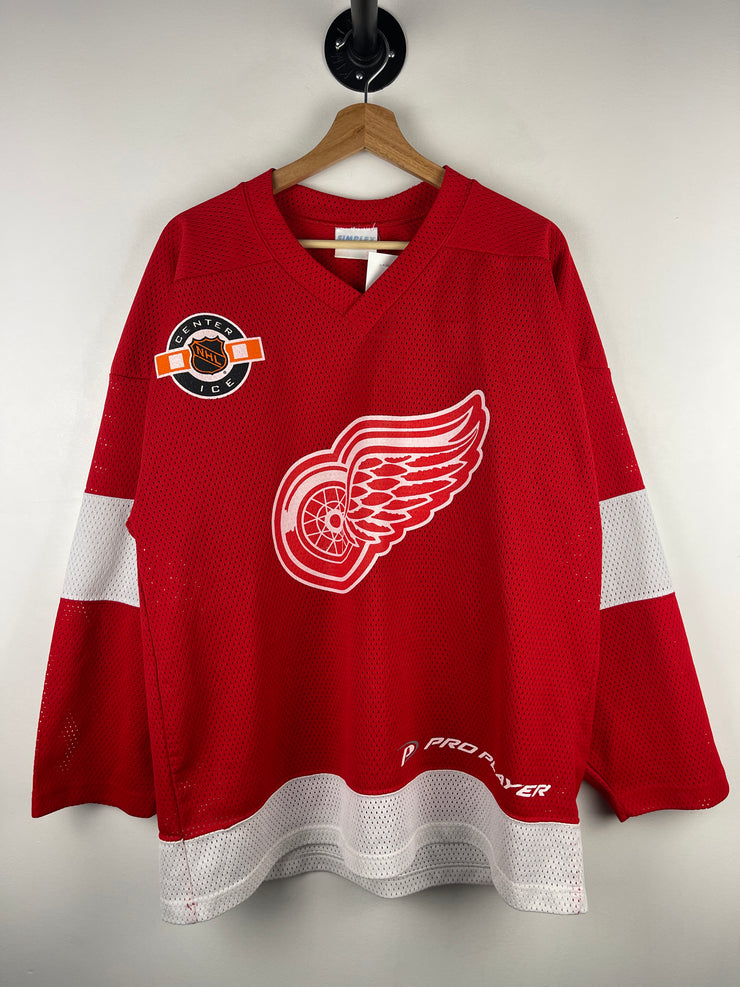 Vintage 90s NHL Pro Player Detroit Red Wings Red Hockey Jersey