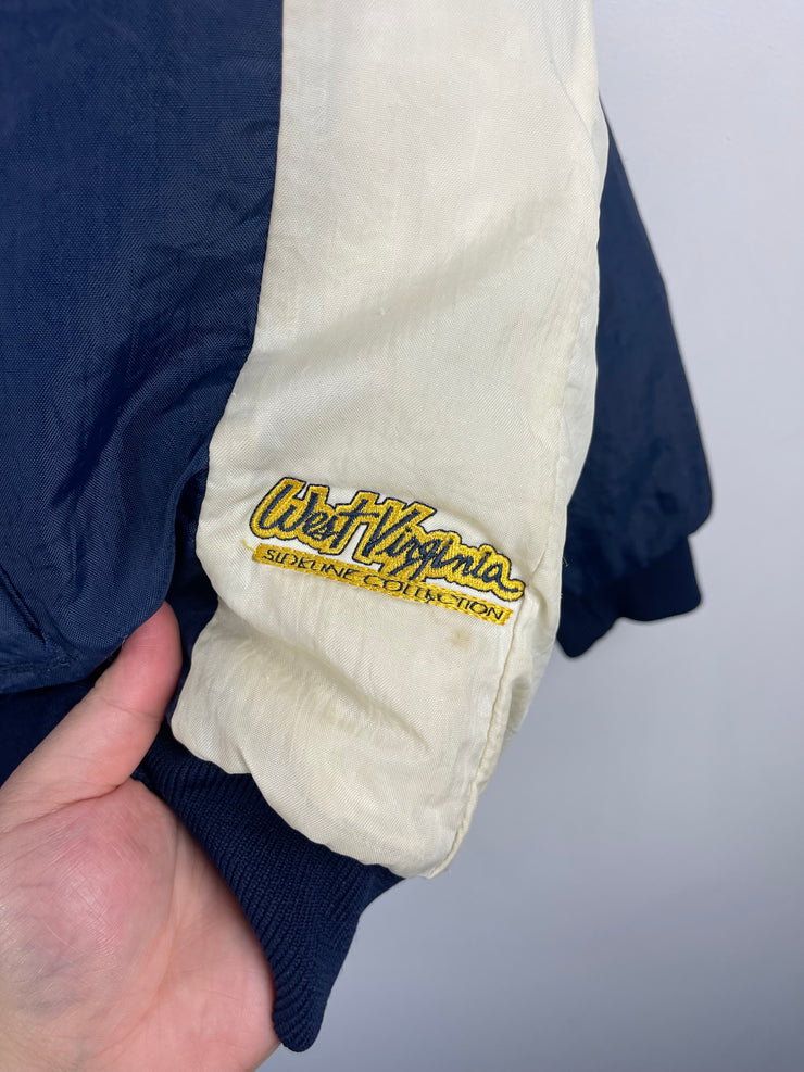 Vintage 90s Swingster West Virginia Mountaineers Navy Hooded Jacket
