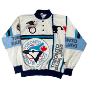 Vintage 90's Toronto Blue Jays All Over Print Starter Crewneck