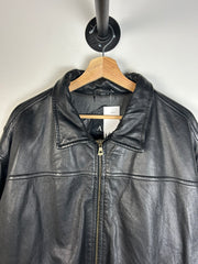 Vintage Y2K AM Studio Black Leather Cropped Jacket