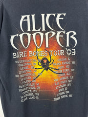 Vintage 2003 Alice Cooper Bare Bones Tour Black Tee