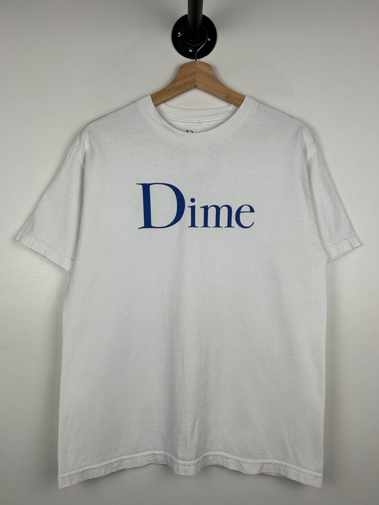 Dime Spellout White Tee