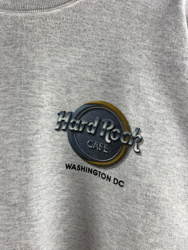 Vintage 90s Hard Rock Café Washington DC Grey Crewneck