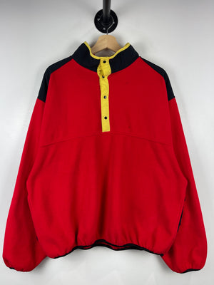 Vintage 90s Marlboro Adventure Team Red Snap Fleece Sweater