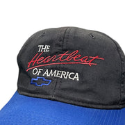 Vintage 90's Chevy The Heartbeat Of America Black Snapback Hat