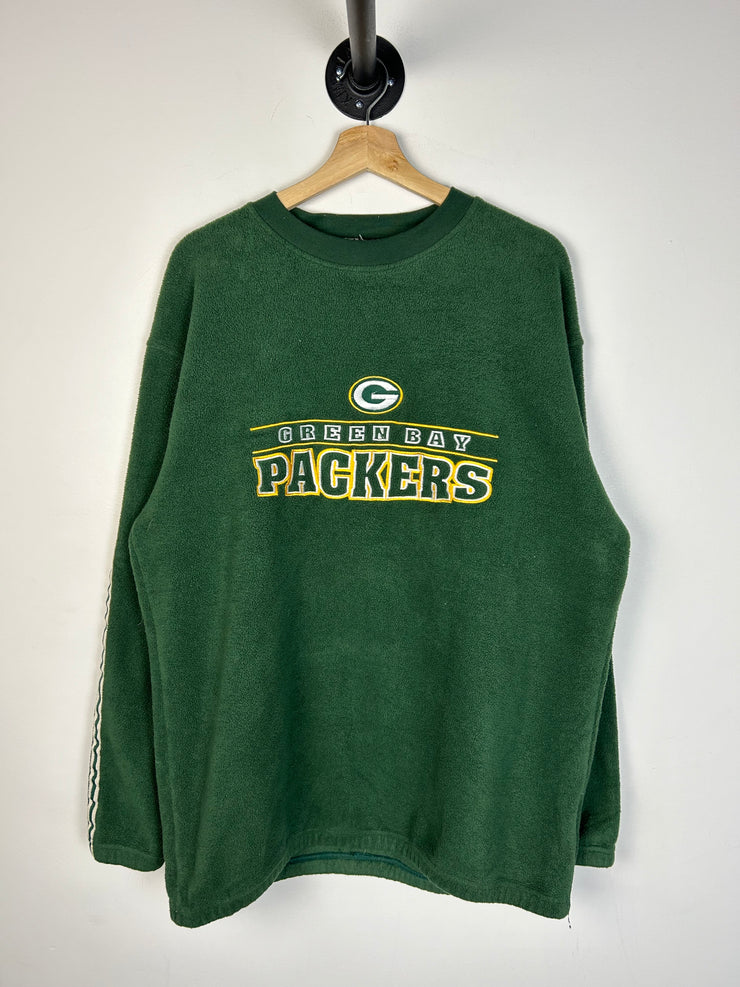 Vintage Y2K Green Bay Packers Green Fleece Crewneck