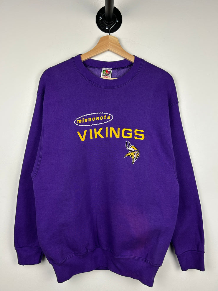 Vintage 90s NFL Minnesota Vikings Purple Crewneck