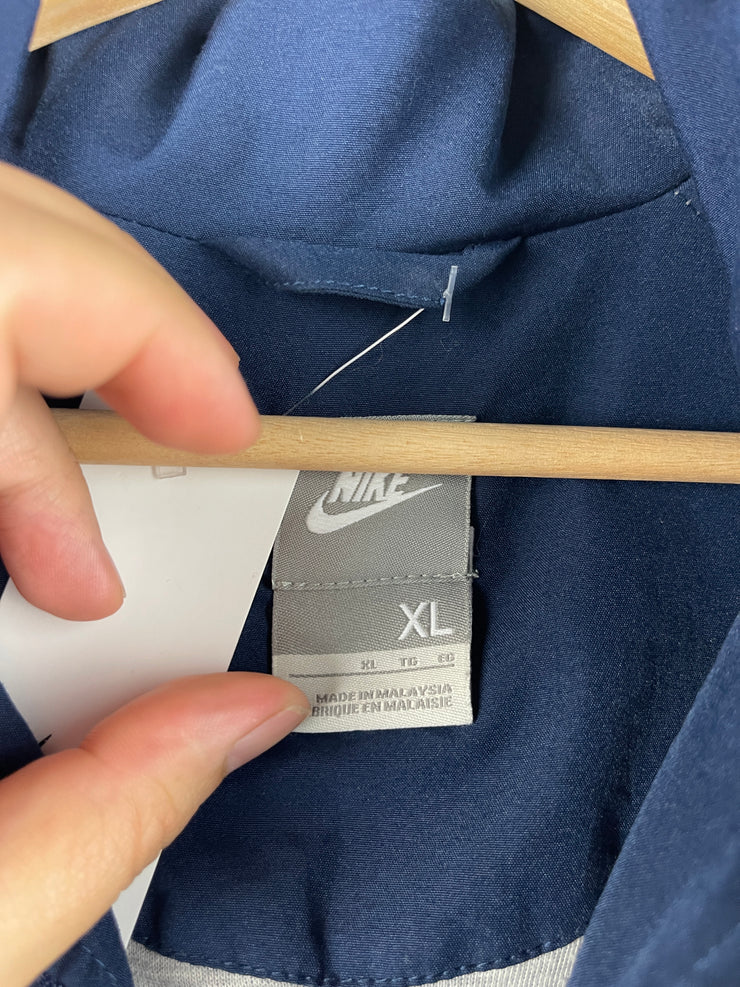 Vintage Nike Swoosh Spellout Navy & White Windbreaker