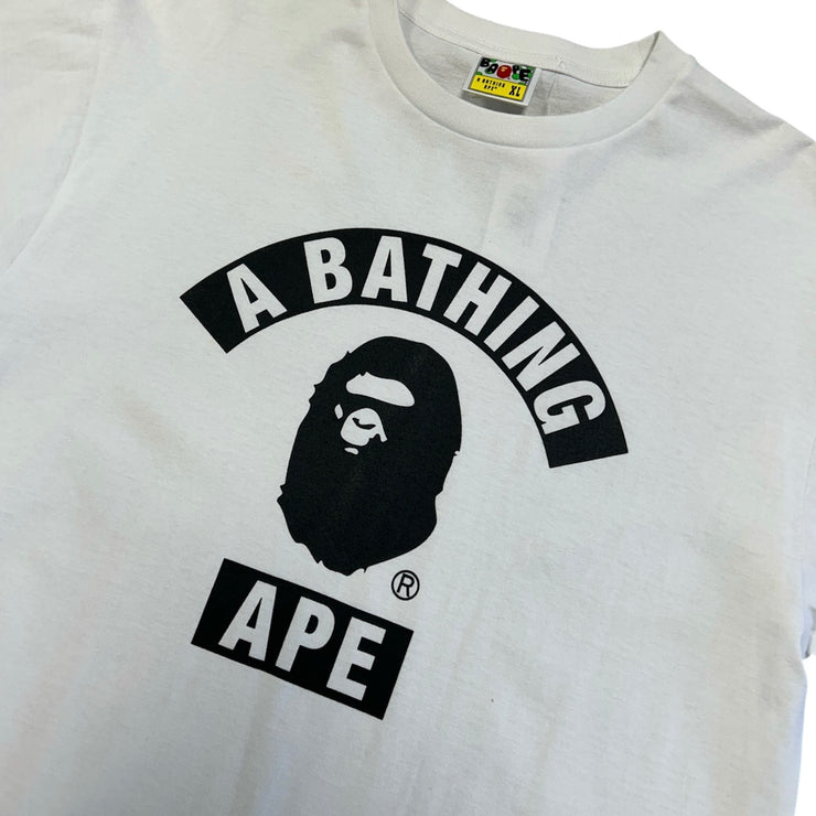 Bape College Logo White Tee