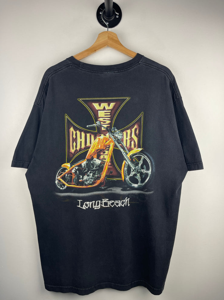 Vintage West Coast Choppers Long Beach Black & Gold Tee