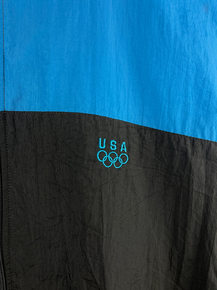 Vintage 90s USA Olympics Black & Blue Windbreaker