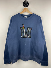 Vintage 90s Disney Mickey & Co M Embroidered Navy Crewneck