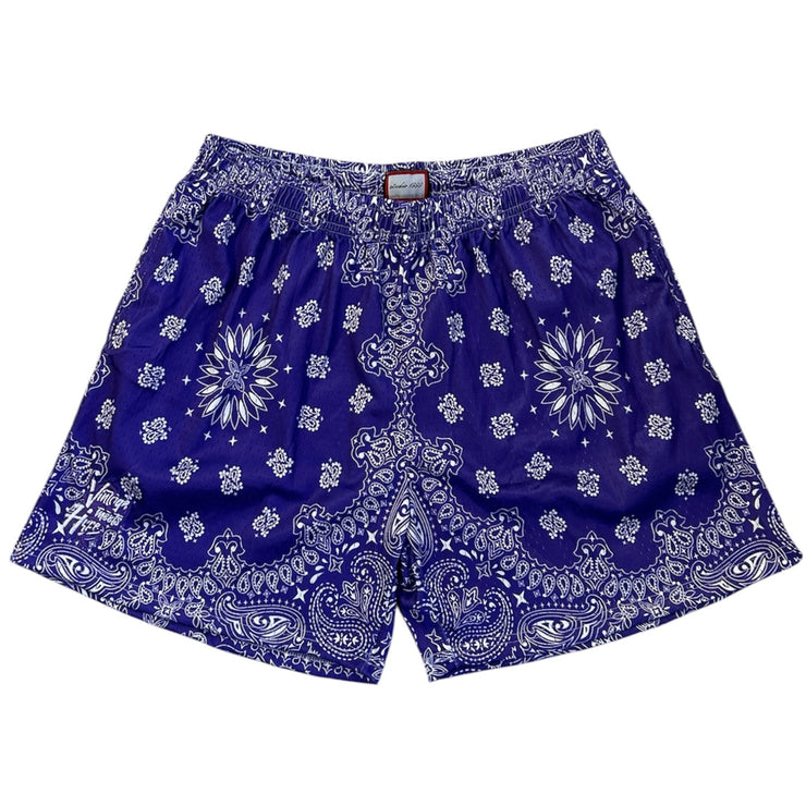 Studio 1999 x VMH Purple Paisley Mesh Shorts