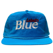 Vintage 90s Labatt Blue Beer Blue Nylon Snapback Hat