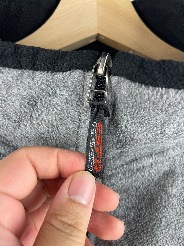 Vintage 90s ESPN The Magazine Grey Quarter Zip Fleece Sweater