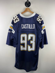 Vintage NFL Reebok San Diego Chargers Castillo Navy Football Jersey