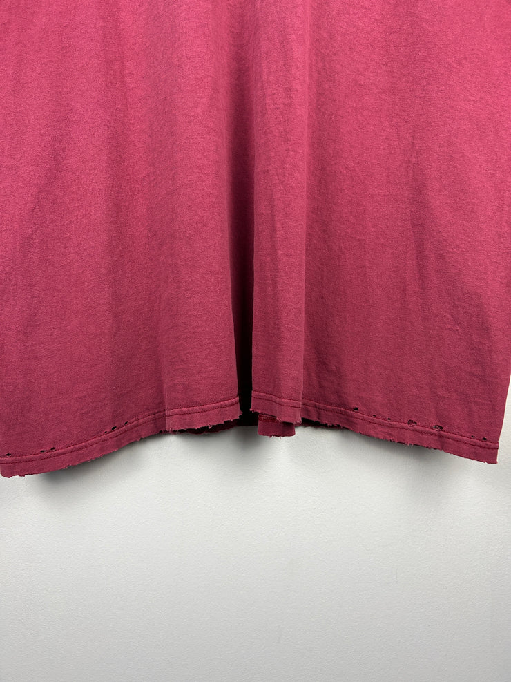 Vintage Nike Mini Swoosh Distressed Red Tee