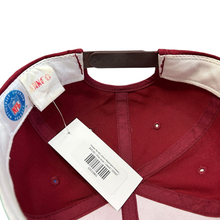 Vintage 90s NFL Annco Washington Redskins Script Snapback Hat