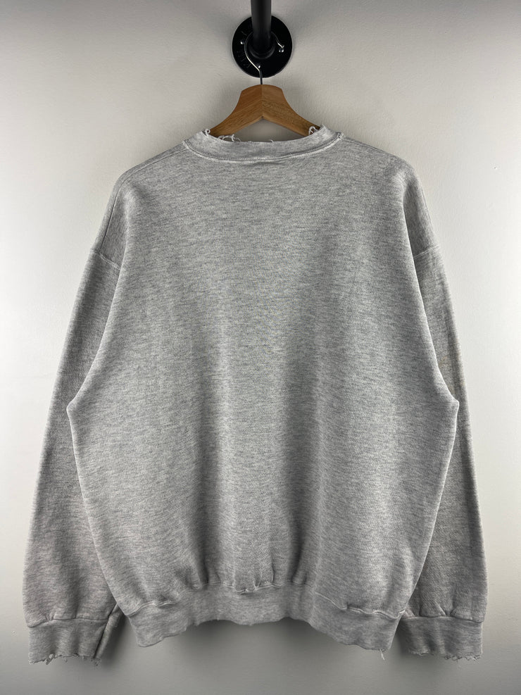 Vintage 90s Syracuse University Old English Spellout Grey Crewneck
