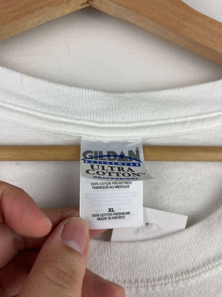 Vintage 2002 Budweiser Beer Spellout White Tee